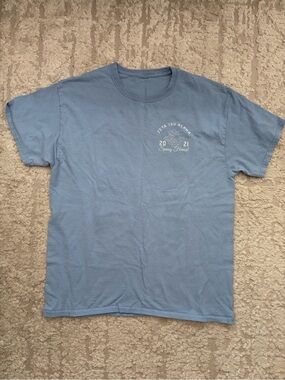 Light Blue Graphic Tee - 2021 Enchanted Forest Spring Formal zeta tau alpha L